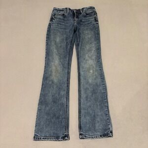 Silver Jeans Suki Slim Boot Mid Rise Medium Wash Denim 28x33 Y2K Grunge Chic